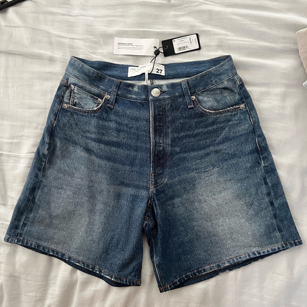 Rag & Bone Miramar Terry Blue Shorts Never worn with tags